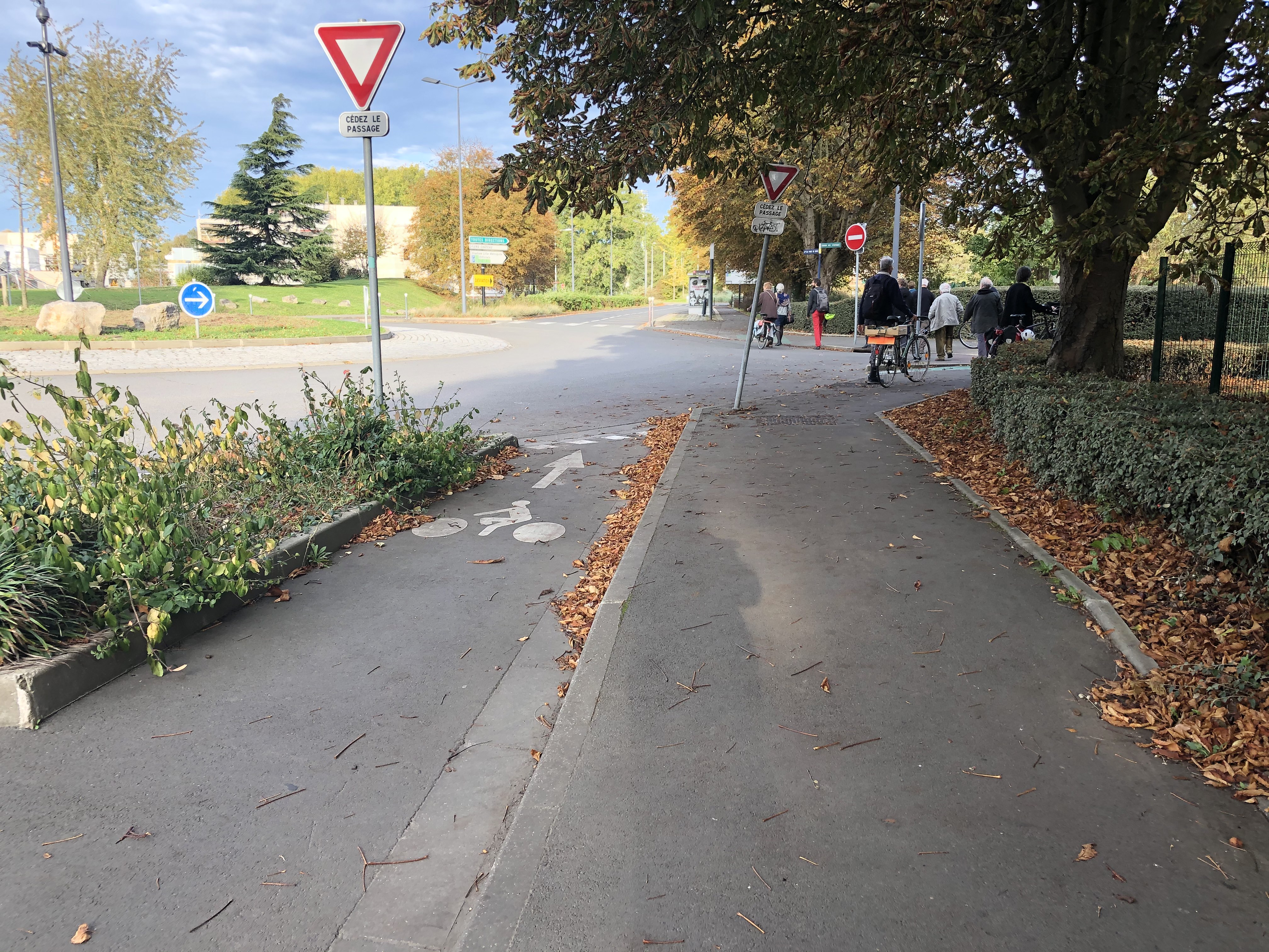 fin de piste cyclable à Villeneuve d'Ascq